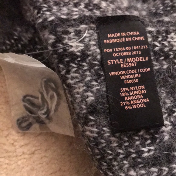 NWT REDUCED TO SELL🎉❣️ Ella Moss zip angora knit zip cardigan Grey leopard print - Picture 12 of 14